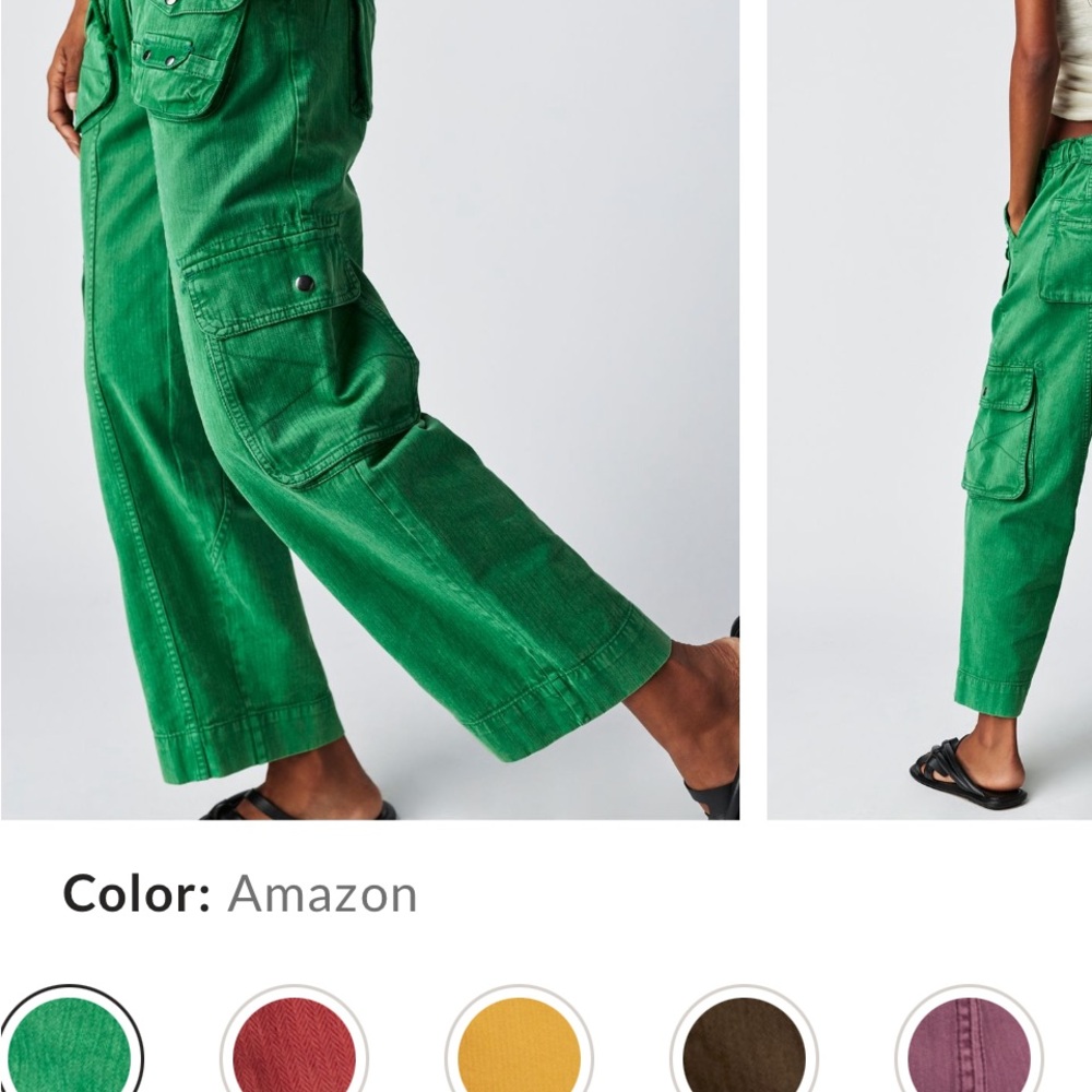 FP Movement by Free People Amazon Green Wide-Leg Cargo Pants
Paid $138.00